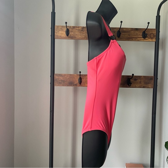 Calvin Klein Over-The-Shoulder Mio with Logo Ring one piece swimsuit energy in 8 - Picture 5 of 7